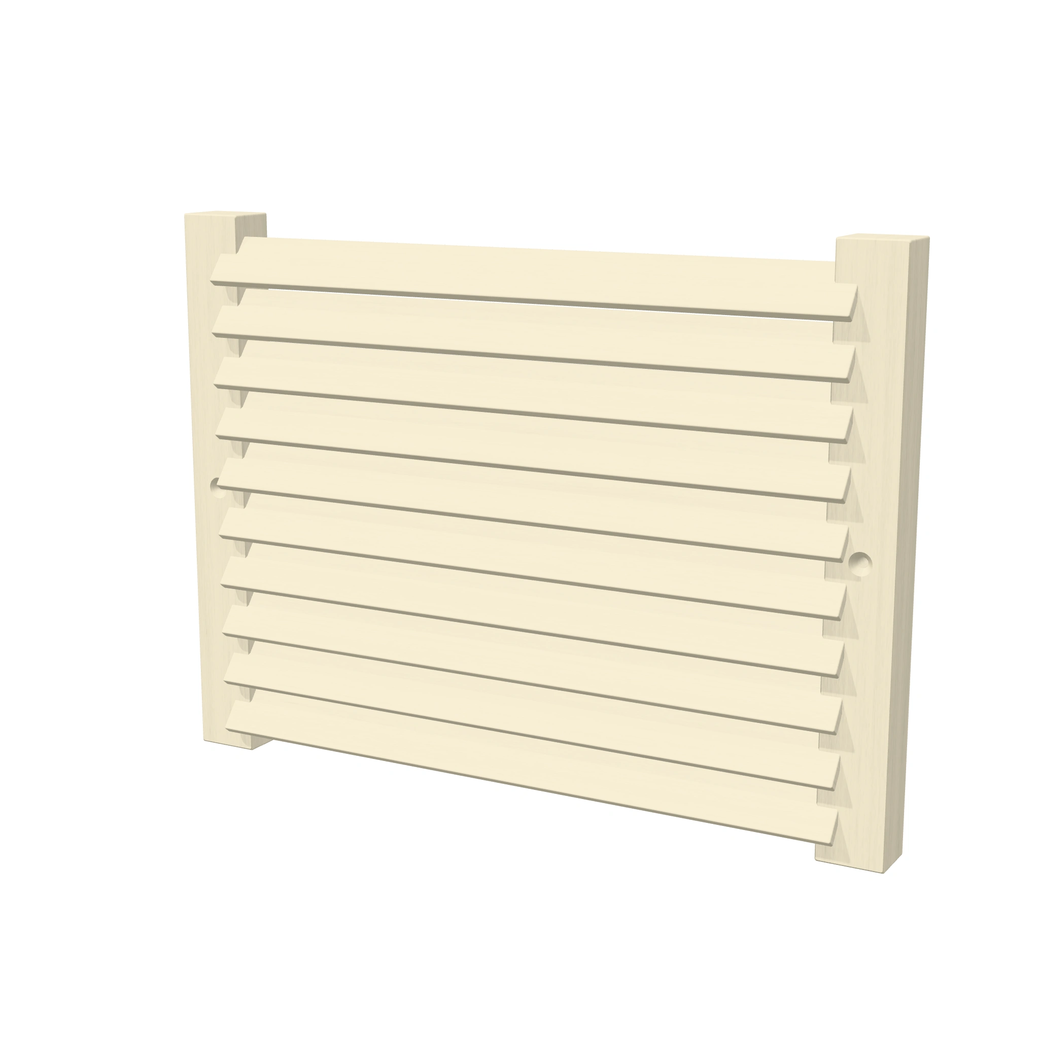 Tesla Grill Sauna Vent Cover basswood sauna ventilation grille, 230 × 170 mm, 3D view